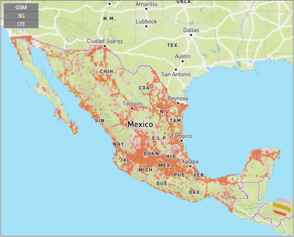Mexico Coverage Map